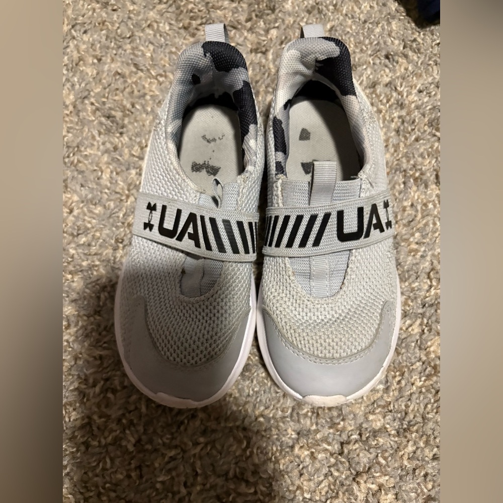 Under Armour Black and Gray Slip-On Shoes